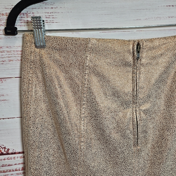 Free People rose gold metallic mini skirt - Picture 8 of 9